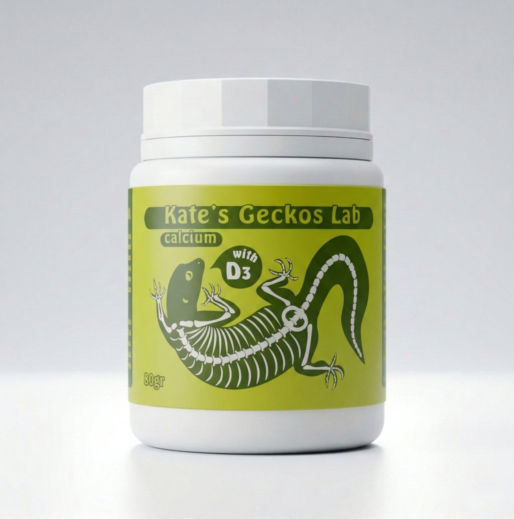 Kate’s Geckos Lab Calcium with D3 - Кормовая добавка для рептилий кальций с D3