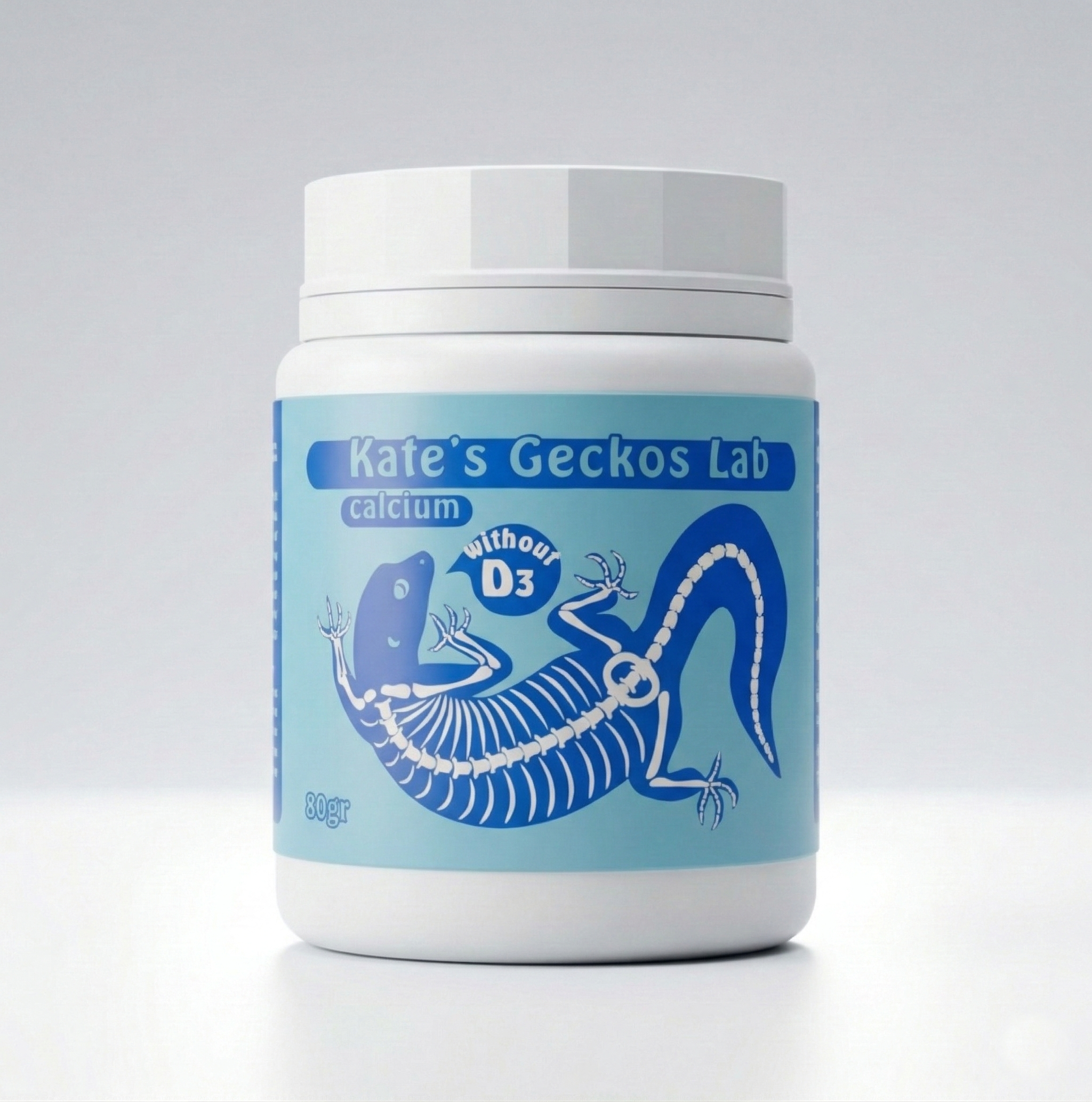 Kate's Geckos Lab Calcium without D3 - Кормовая добавка для рептилий кальций без D3